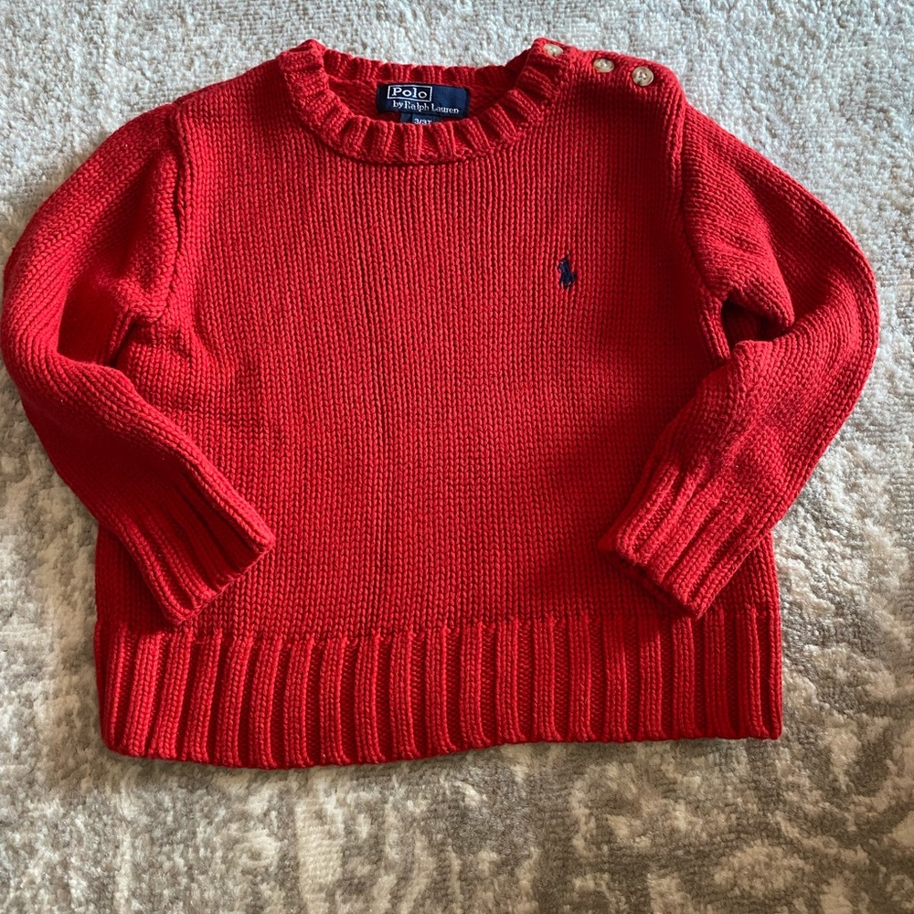 Ralph Lauren kids red sweater 3T